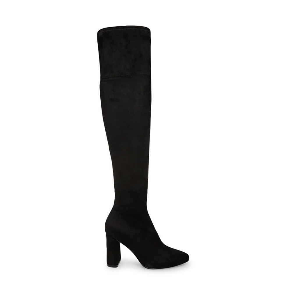 Steve Madden RAMONA BLACK thigh high suede boots